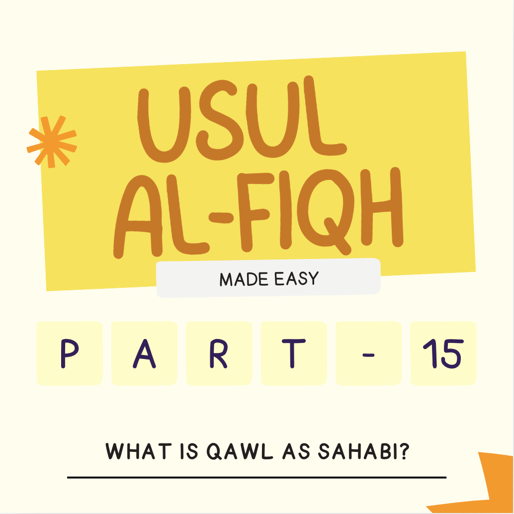 Usul-Al-Fiqh Made Easy (Part 15) - What is Qawl as Sahabi?